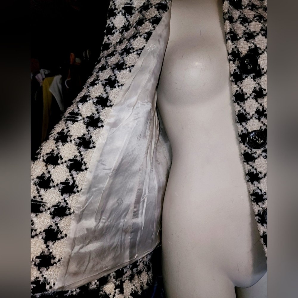 ESCADA Vintage Houndstooth Button-up Blazer Jacket RARE Euro EU 40 or Women's M - Picture 4 of 11